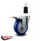 Service Caster 4'' Blue Poly Swivel 1-3/8'' Expanding Stem Caster Total Lock Brake SCC-EXTTL20S414-PPUB-BLUE-138 - alternate 4